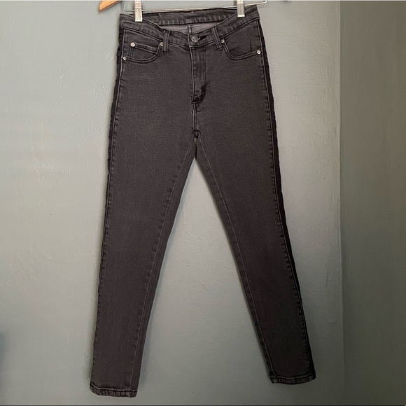 Cheap Monday Black Denim Jeans with Ribbon Stripes down the sides Size 26 - Picture 3 of 13